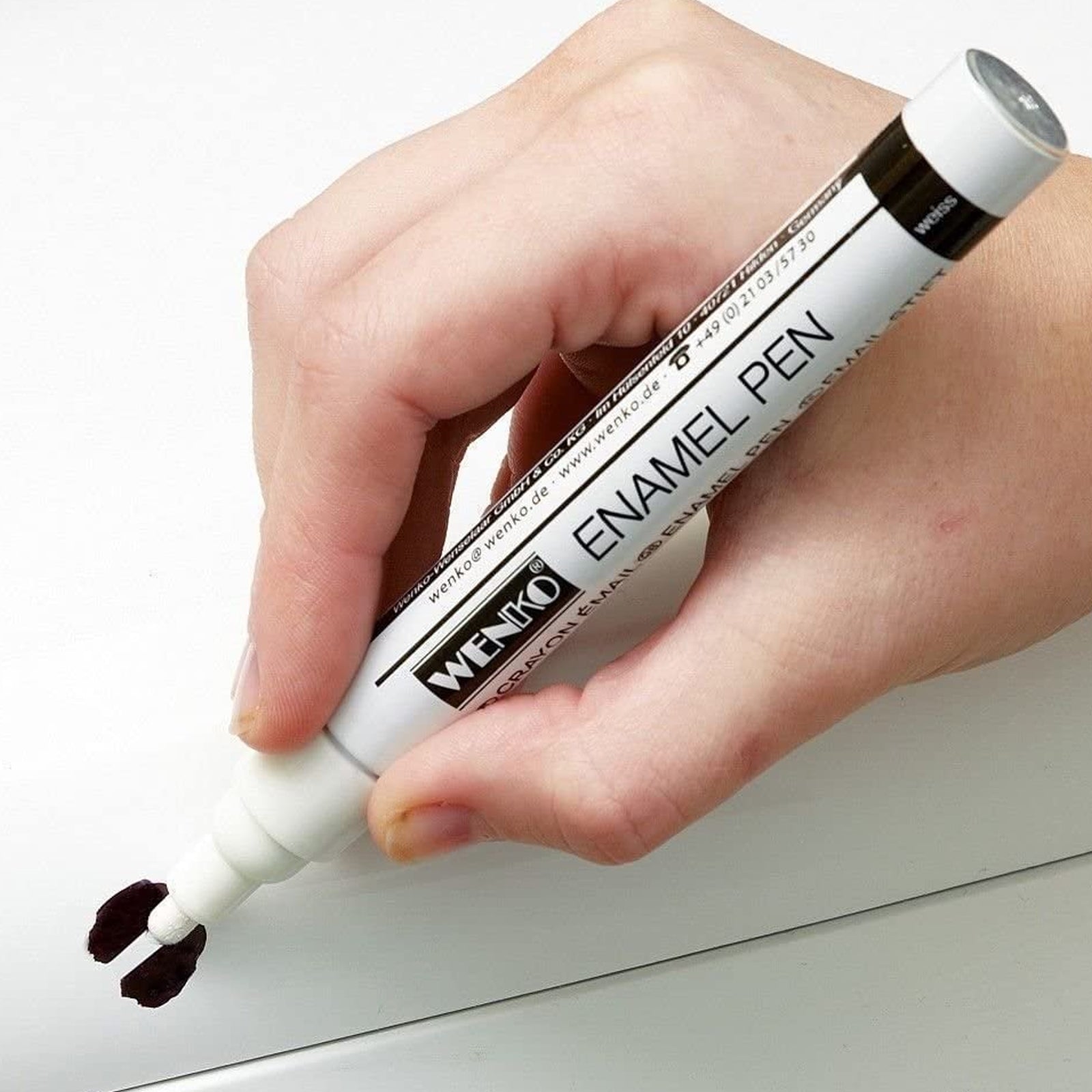 Only 3.19 usd for Wenko White Enamel Touch Up Paint Pen 6ml Online at the  Shop